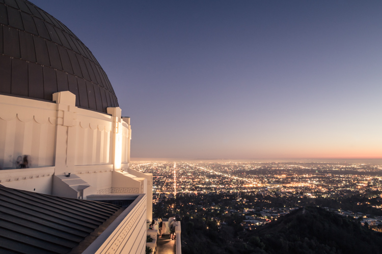 Griffith Observatory, blue hour over LA