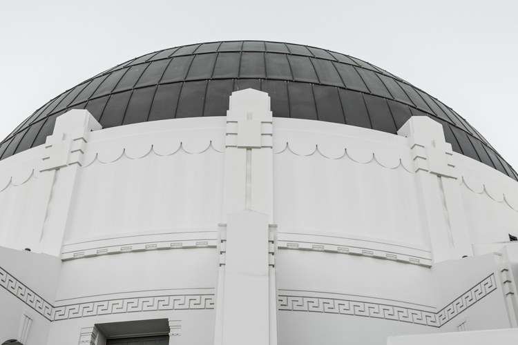 Griffith Observatory dome from below