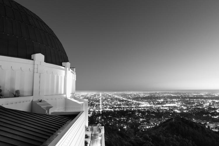 Griffith Observatory overlook at night