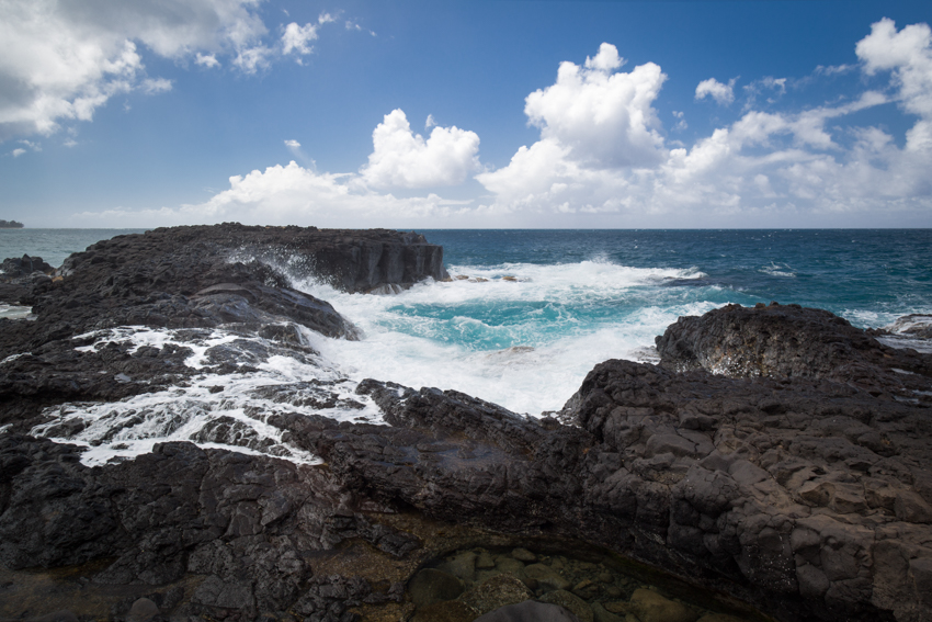 Waves on rocks, Kauai